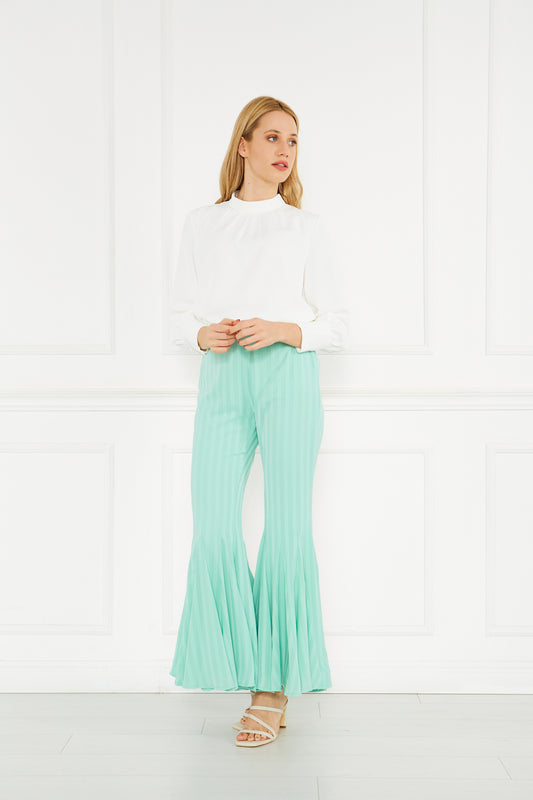 2104050- Striped Bell Bottom Pants - Montania Shop