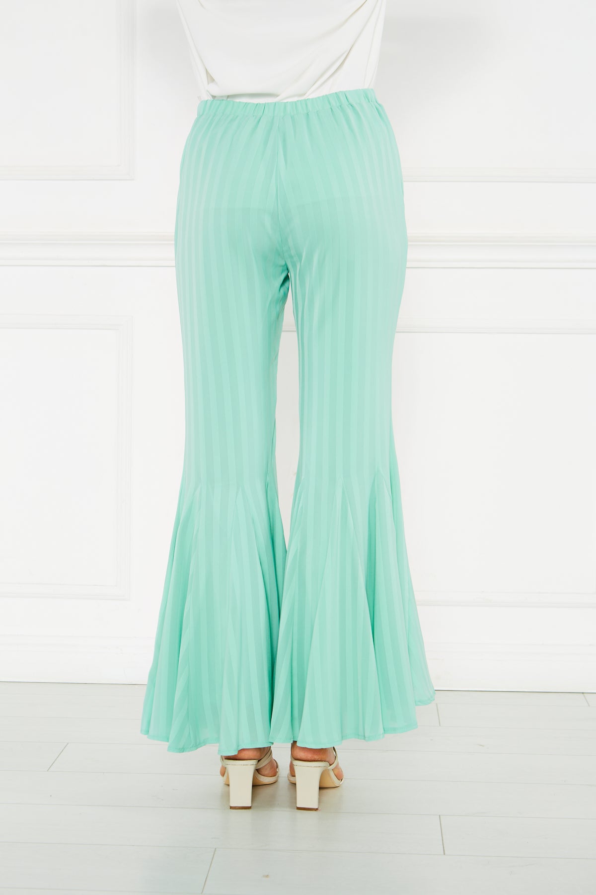 2104050- Striped Bell Bottom Pants - Montania Shop