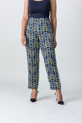 2304004- Linen Printed Pants