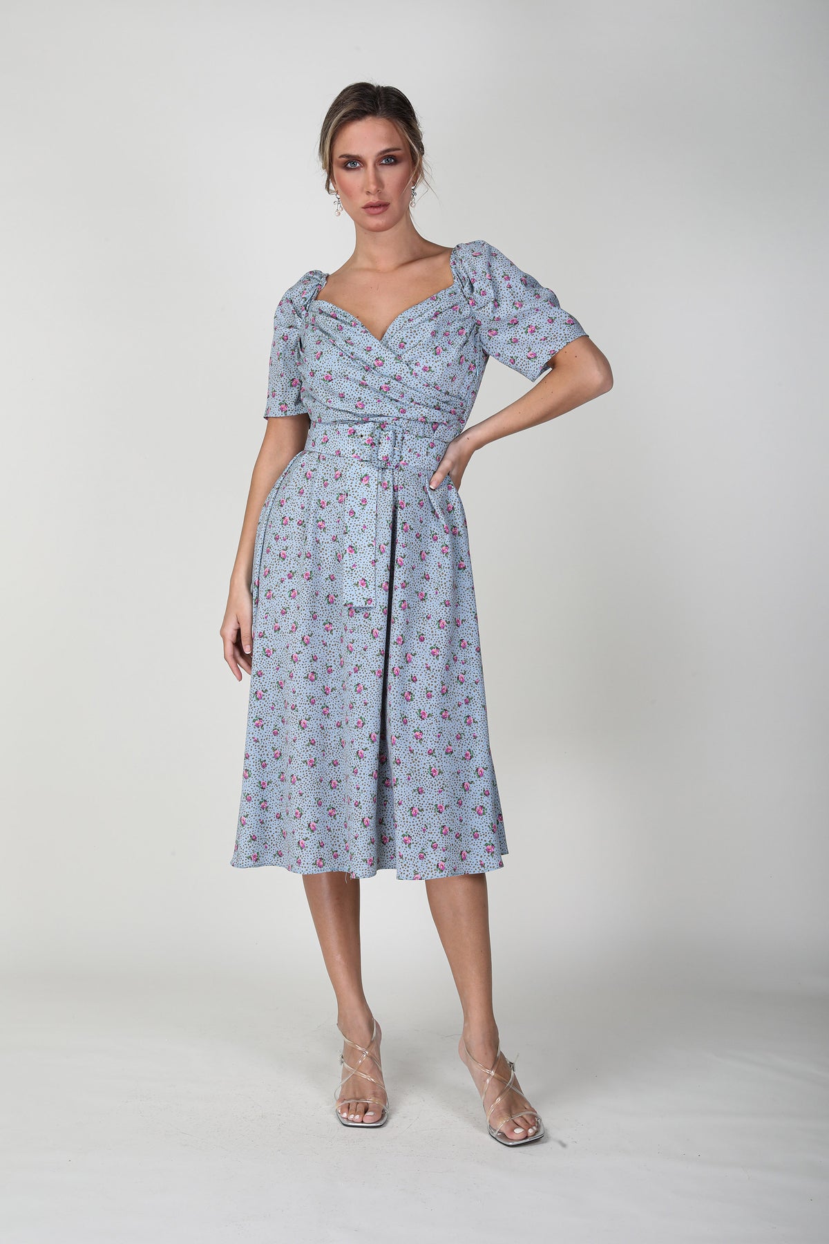 2306011- Smoke chambray Dress