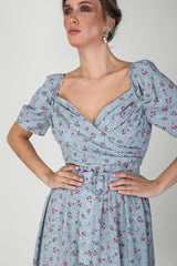 2306011- Smoke chambray Dress