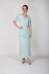 2306012- Short Sleeve Layered Dress