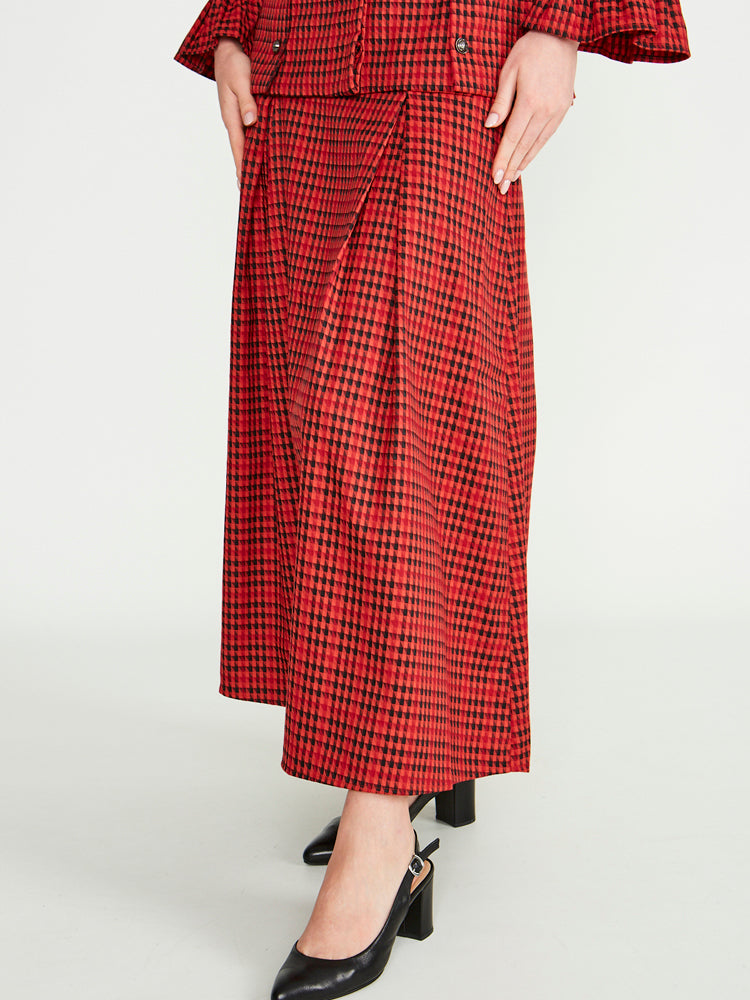 2101019- Pleats Maxi Skirt - Montania Shop